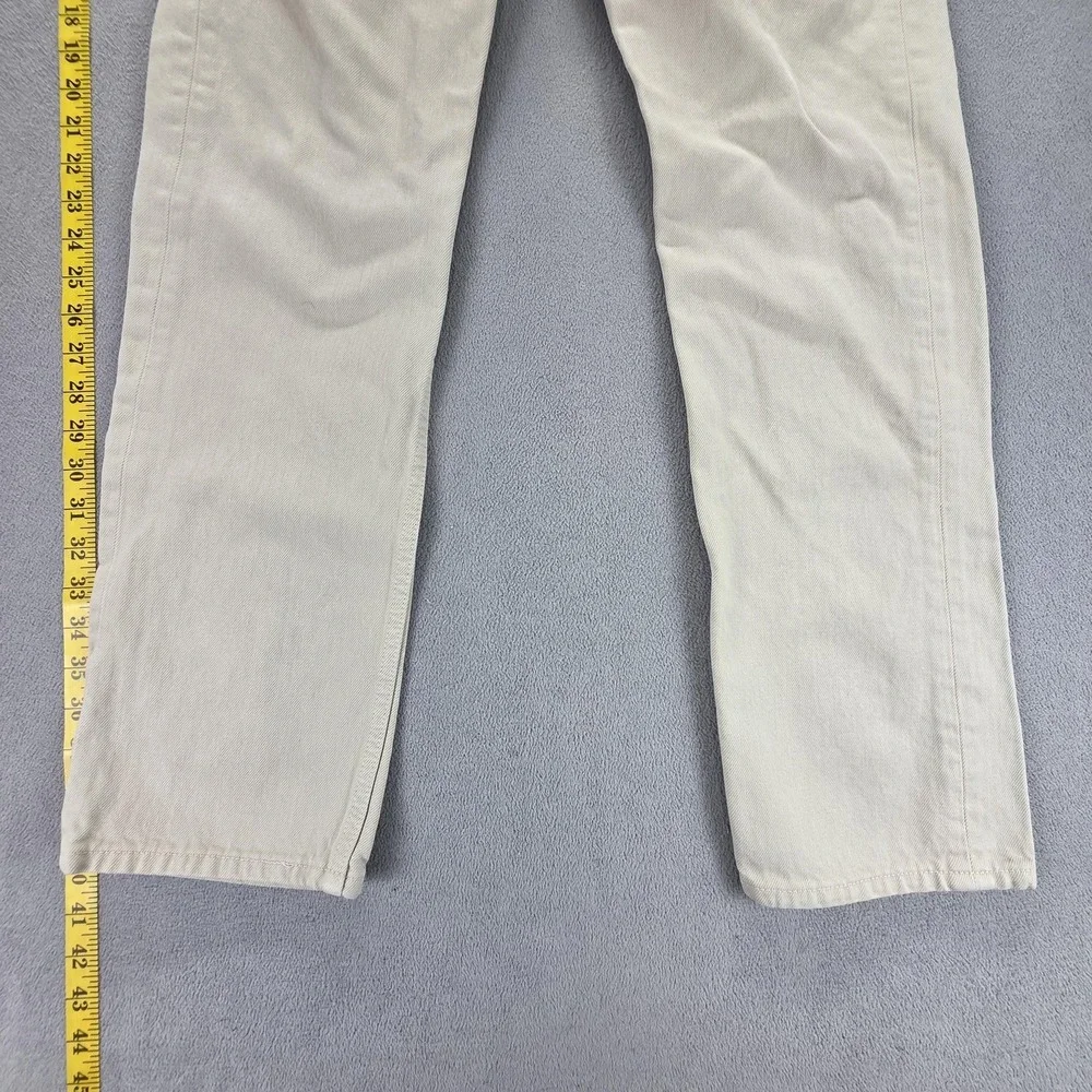 Vintage Levis 501 Jeans Mens Beige Straight Button Fly Made USA Fits 28x30